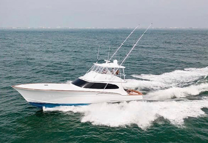 Boat out on the open sea